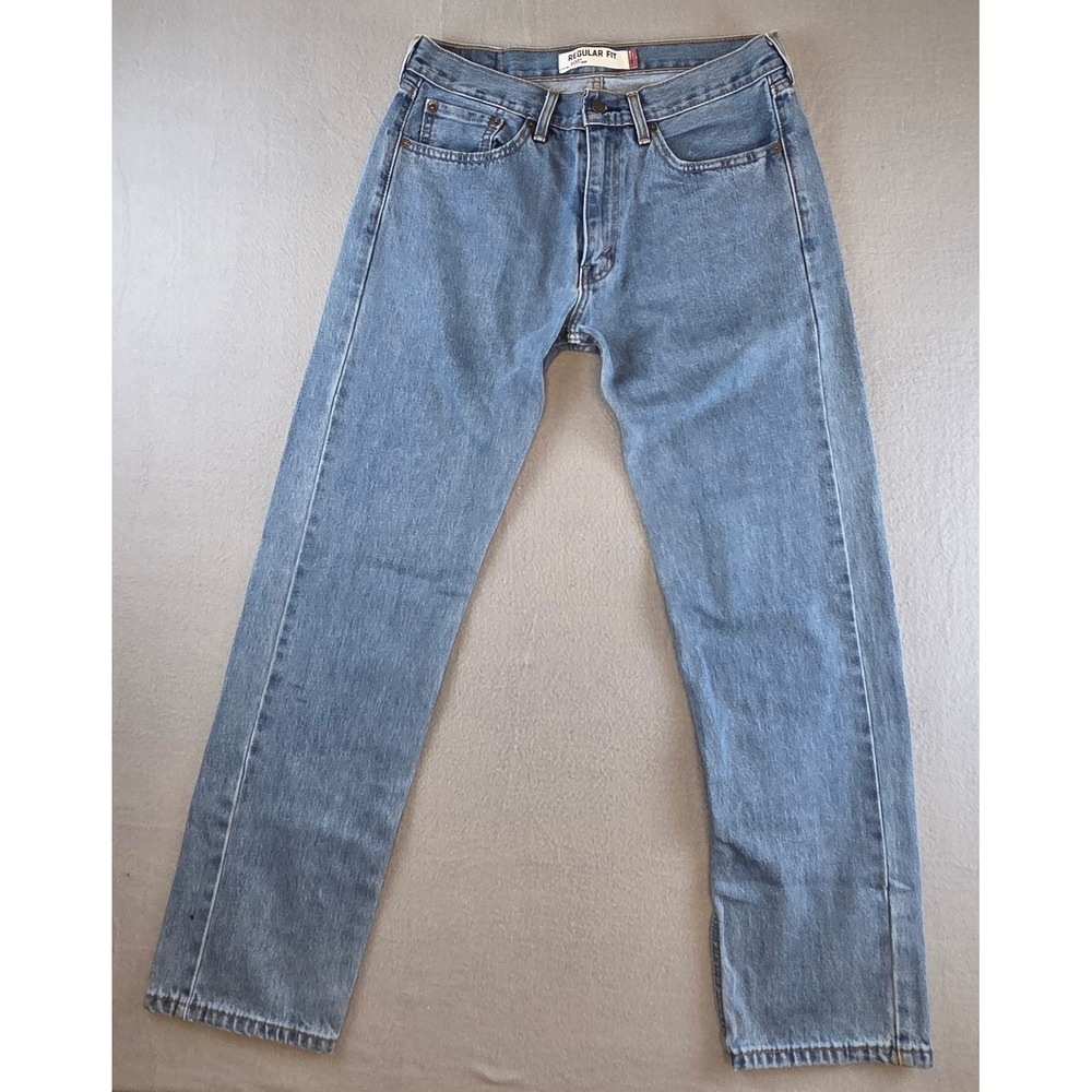 Levi 505 Regular Fit Men's 34x32 Jeans 29 Inseam Blue Straight Leg Denim